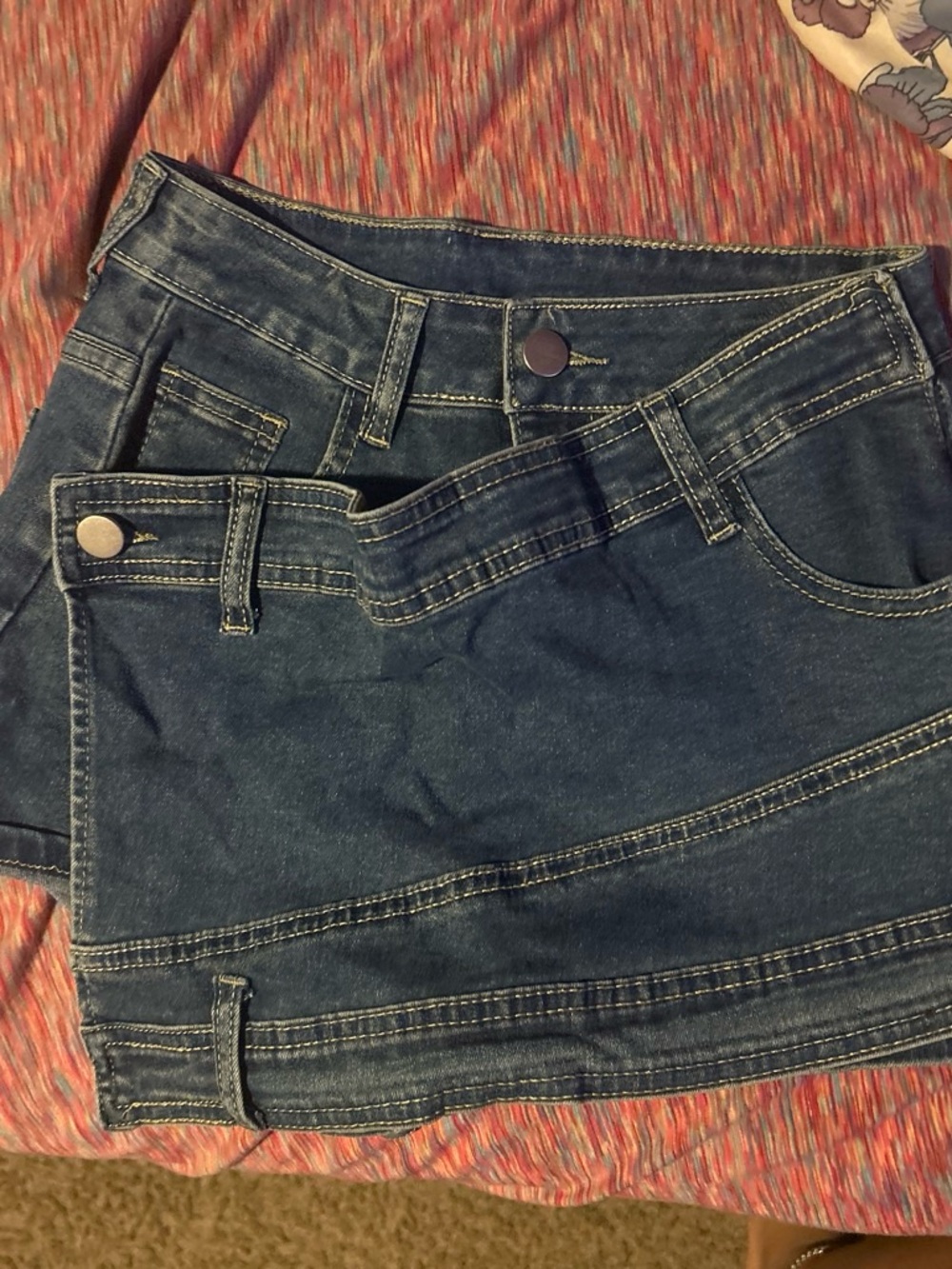 SHEIN Dark Blue Denim Skort